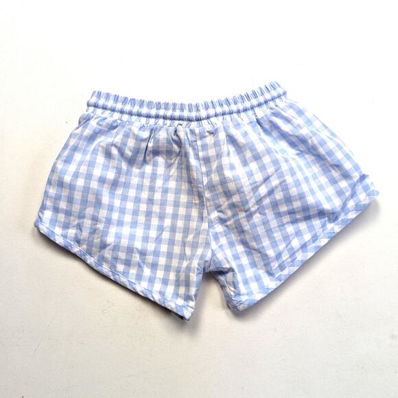 The Smocking Place Swim Trunks Boys Size 5 Blue Gingham Boutique - Picture 3 of 5